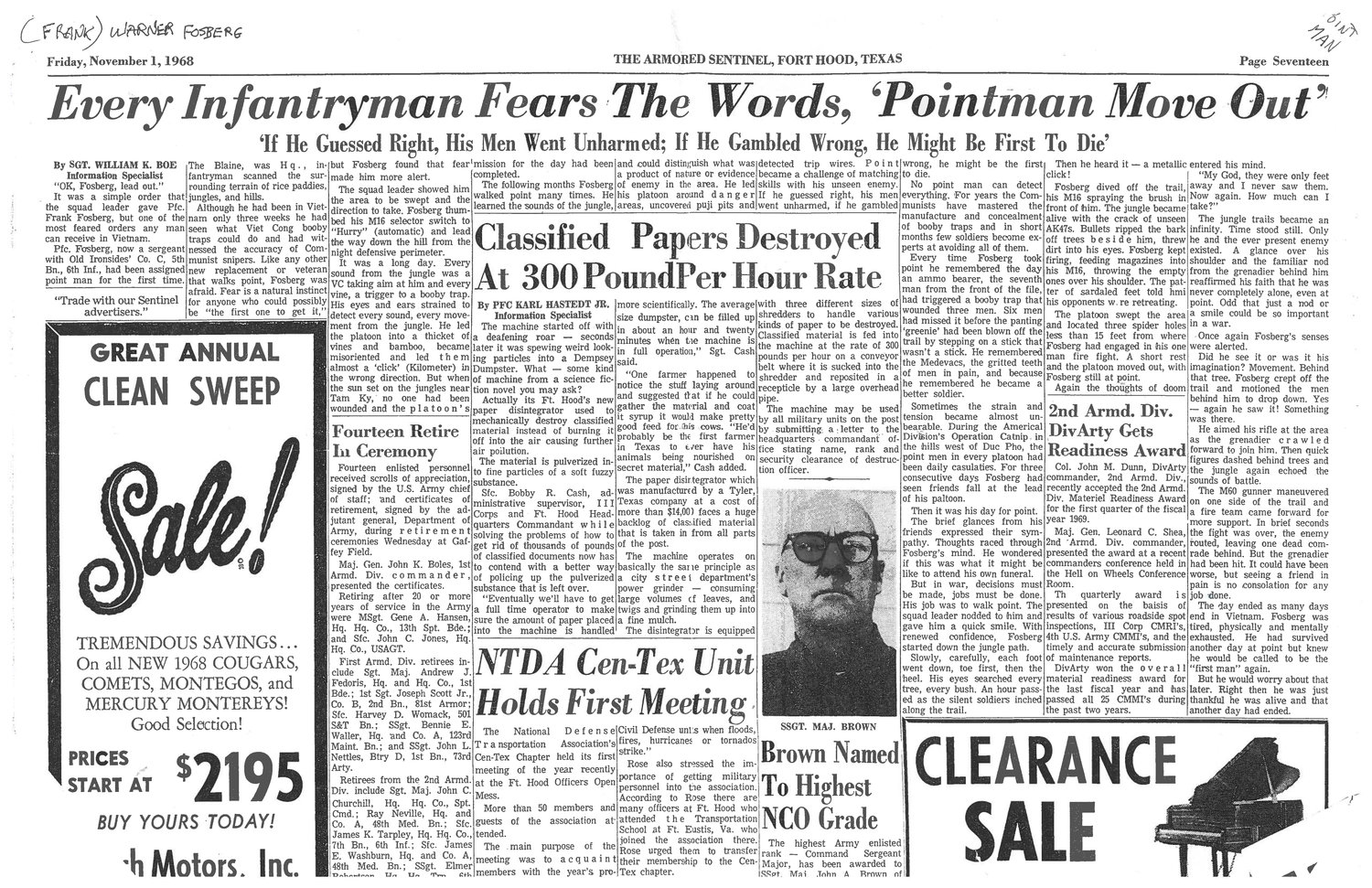 1968 article shares birch bay vet s days as point man the northern light